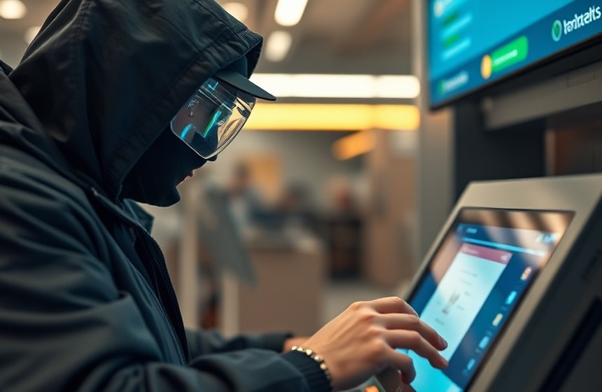 Security audit carried out on a self-service machine
